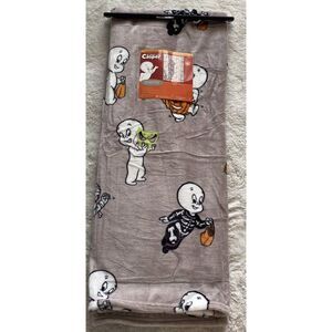 Casper The Friendly Ghost Plush Soft Blanket Throw 50x70” Halloween Costumes NEW